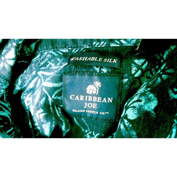 Caribbean Joe Island Supply Company Men's XXL Short Sleeve Blue Button-down - Picture 7 of 9